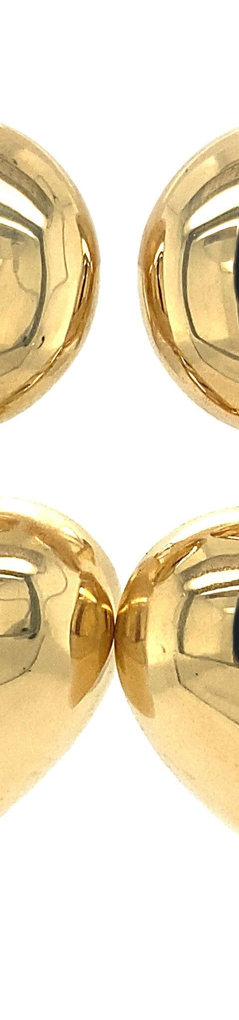 Vintage 18K Gold Heart Drop Earrings